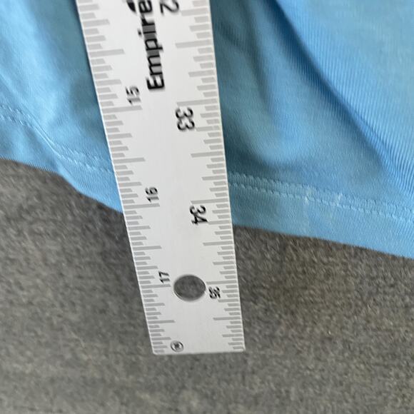 Reformation Izara Knit Mini Dress Women M Capri Blue Asymmetrical Top Ruched - Picture 7 of 9